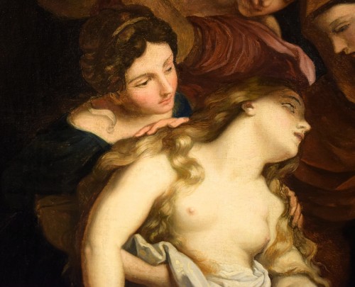 Antiquités - La Madeleine en extase - Artiste du XIXe siècle signé en bas à gauche